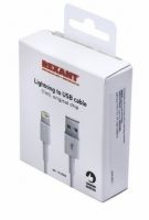USB-Lightning кабель для iPhone/PVC/white/1m/ ОРИГИНАЛ (чип MFI) REXANT 18-0000