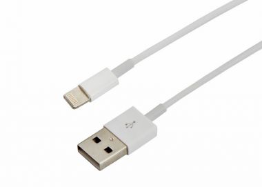 USB-Lightning кабель для iPhone/PVC/white/1m/ ОРИГИНАЛ (чип MFI) REXANT 18-0000