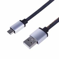 USB кабель microUSB, шнур в джинсовой оплетке REXANT 18-4242
