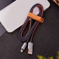 Кабель USB-Lightning для iPhone/2,4A/nylon/denim/1m/ REXANT 18-4248