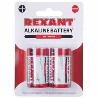 Алкалиновая батарейка тип С/LR14 1,5 V 2 шт. блистер REXANT 30-1014