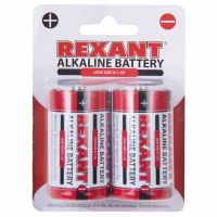 Алкалиновая батарейка D/LR20 1,5 V 2 шт. блистер REXANT 30-1020
