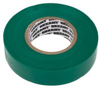Изолента ПВХ профессиональная 0.18 х 19 мм х 20 м, зеленая, упаковка 10 роликов REXANT 09-2803
