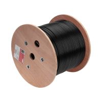 Кабель витая пара U/UTP, CAT 6, PE, 4PR, 23AWG, OUTDOOR, SOLID, черный, 305м REXANT 01-0058