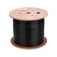 Кабель витая пара U/UTP, CAT 6, PE, 4PR, 23AWG, OUTDOOR, SOLID, черный, 305м REXANT 01-0058
