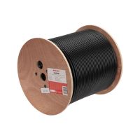 Кабель витая пара F/UTP, CAT 6, PE, 4PR, 23AWG, OUTDOOR, SOLID, черный, 305м REXANT 01-0158