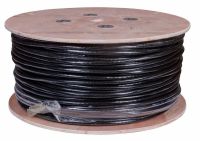 Кабель витая пара F/UTP, CAT 5, PE, 25PR, 24AWG, OUTDOOR, SOLID, черный, 305м REXANT 01-1203