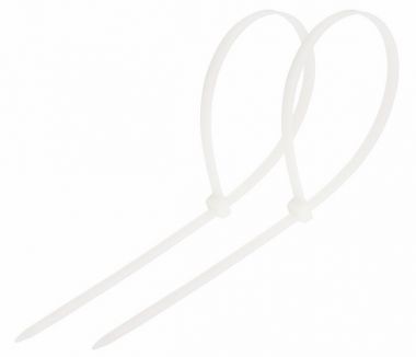 Хомут-стяжка кабельная нейлоновая 150 x 3,6мм, белая REXANT 07-0150-4