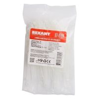 Хомут-стяжка нейлоновая под винт 100x3,6мм, белая (100 шт/уп) REXANT 07-0104