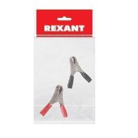 Зажим крокодил, длина 50 мм, ток 10A, 2 шт., пакет БОПП REXANT 16-0012-9