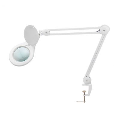 Лупа на струбцине, круглая, 127 мм, 5D, с подсветкой 56 SMD LED, белая REXANT 31-0403
