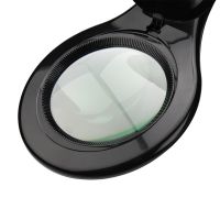 Лупа на струбцине, круглая, 127 мм, 5D, с подсветкой 56 SMD LED, черная REXANT 31-0406