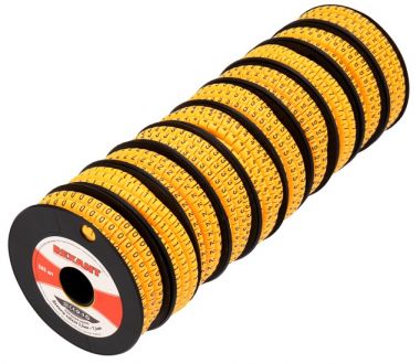 Маркеры на кабель,  3,6...7,4 мм, цифры 0-9, комплект 10 роликов (EC-2) REXANT 12-6061