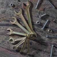 Набор ключей рожковых (6х7-20х22 мм), 8 шт., желтый цинк REXANT 12-5844-2