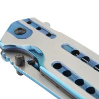 Нож складной полуавтоматический Blue REXANT 12-4908-2