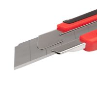 Нож с сегментированным лезвием 25 мм, корпус ABS пластик обрезиненный REXANT 12-4919