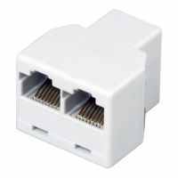 Переходник сетевой LAN, гнездо 8Р8С (RJ-45) - 2 гнезда 8Р8С (RJ-45) REXANT 06-0112-B