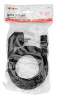Шнур сетевой, евровилка угловая - евроразъем С13, кабель 3x1,5 мм, длина 1,5 метра, черный (PVC пакет) REXANT 11-1138