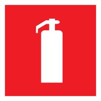 Табличка ПВХ знак пожарной безопасности «Огнетушитель» 200х200 мм REXANT 56-0051-2