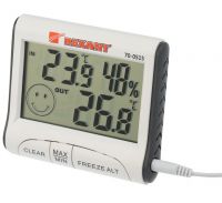 Термогигрометр комнатно-уличный с проводным выносным датчиком REXANT 70-0515