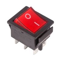 Выключатель клавишный 250V 15А (6с) с подсветкой REXANT 06-0305-B