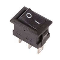 Выключатель клавишный 250V 3А (3с) ON-ON черный Micro REXANT 36-2030