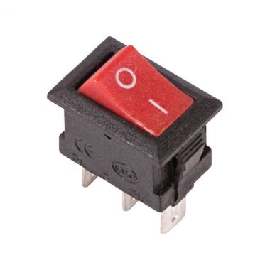 Выключатель клавишный 250V 3А (3с) ON-ON красный Micro REXANT 36-2031 ― REXANT