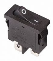 Выключатель клавишный 250V 6А (2с) ON-OFF черный Mini REXANT 36-2050