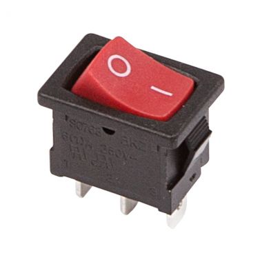 Выключатель клавишный 250V 6А (3с) ON-ON красный Mini REXANT 36-2131 ― REXANT