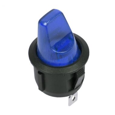 Выключатель клавишный круглый 12V 16А (3с) ON-OFF синий с подсветкой REXANT 36-2591 ― REXANT