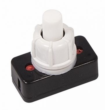 Выключатель-кнопка 250V 1А (2с) ON-OFF белый (для настольной лампы) REXANT 36-3010