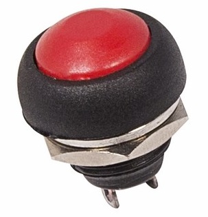 Выключатель-кнопка 250V 1А (2с) OFF-(ON) Б/Фикс красная Micro REXANT 36-3050