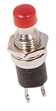 Выключатель-кнопка металл 220V 2А (2с) (ON)-OFF Ø7.2 красная Micro REXANT 36-3310 ― REXANT