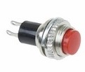 Выключатель-кнопка  металл 220V 2А (2с) (ON)-OFF 10.2 красная Mini REXANT 36-3331